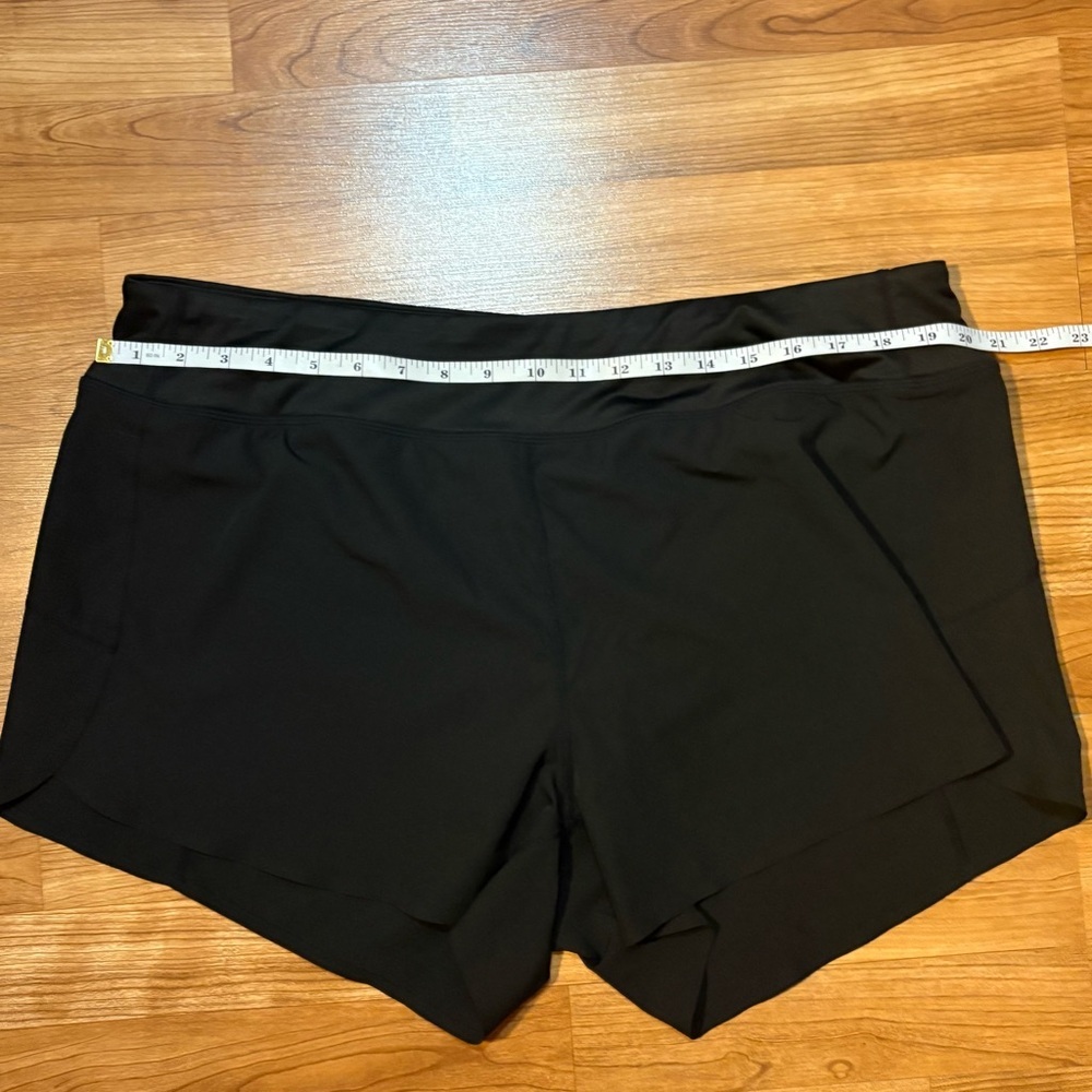 Eddie Bauer Women's Black Athletic Shorts XL Elastic Waist Back Zipper Pocket - Picture 7 of 9